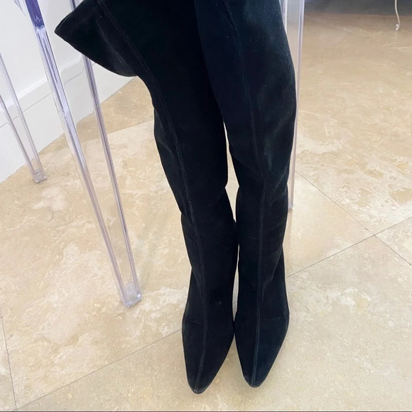 Vintage Gucci Suede Sock Boot Knee High Pull on 6 - Picture 9 of 11